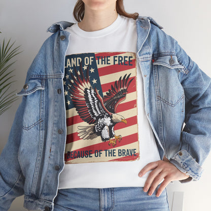 America Eagle Land of the Free Because of the Brave T-Shirt