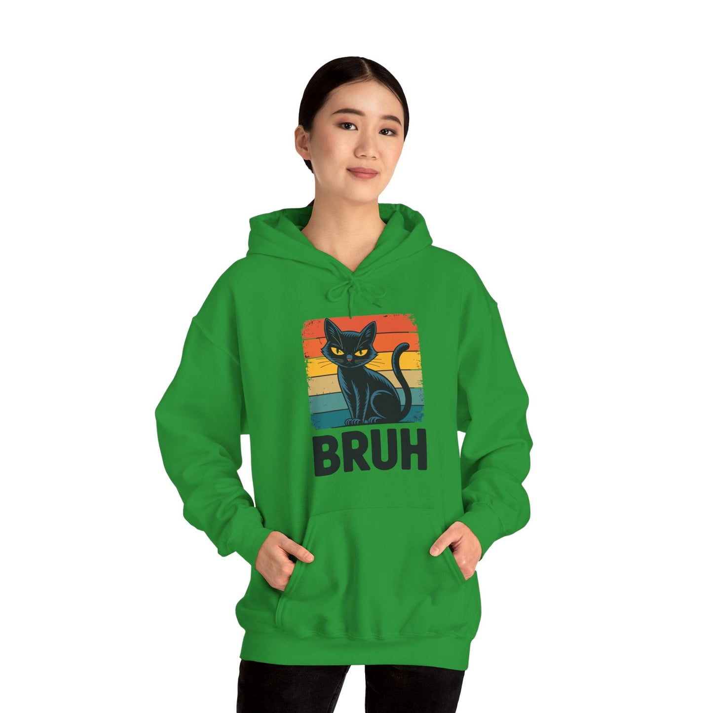 Funny Cat Bruh For Teens Boys Girls Men Women Meme Graphic Hoodie
