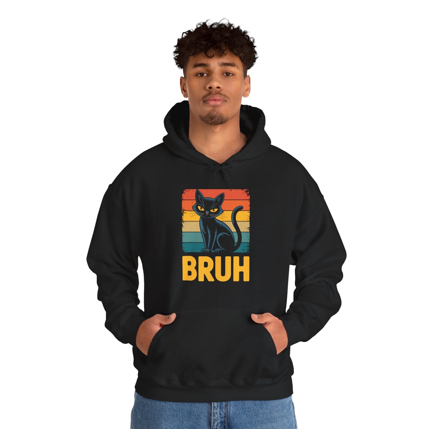 Funny Cat Bruh For Teens Boys Girls Men Women Meme Graphic Hoodie