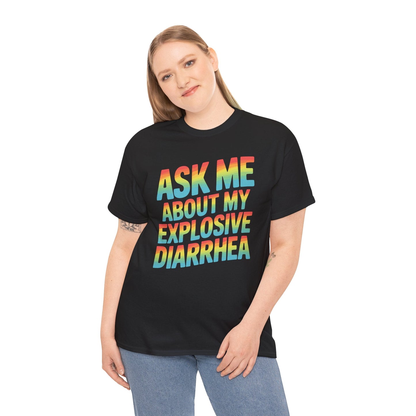 Funny Ask Me About My Explosive Diarrhea Edgy Adult Humor T-shirt