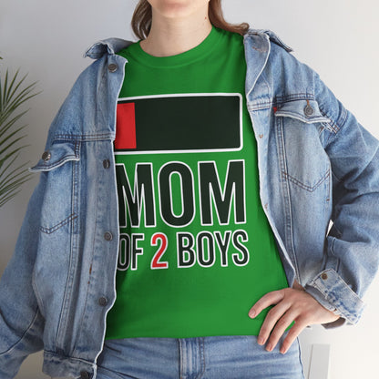 Mom of 2 Boys Gift from Son Mothers Day Birthday Women T-Shirt