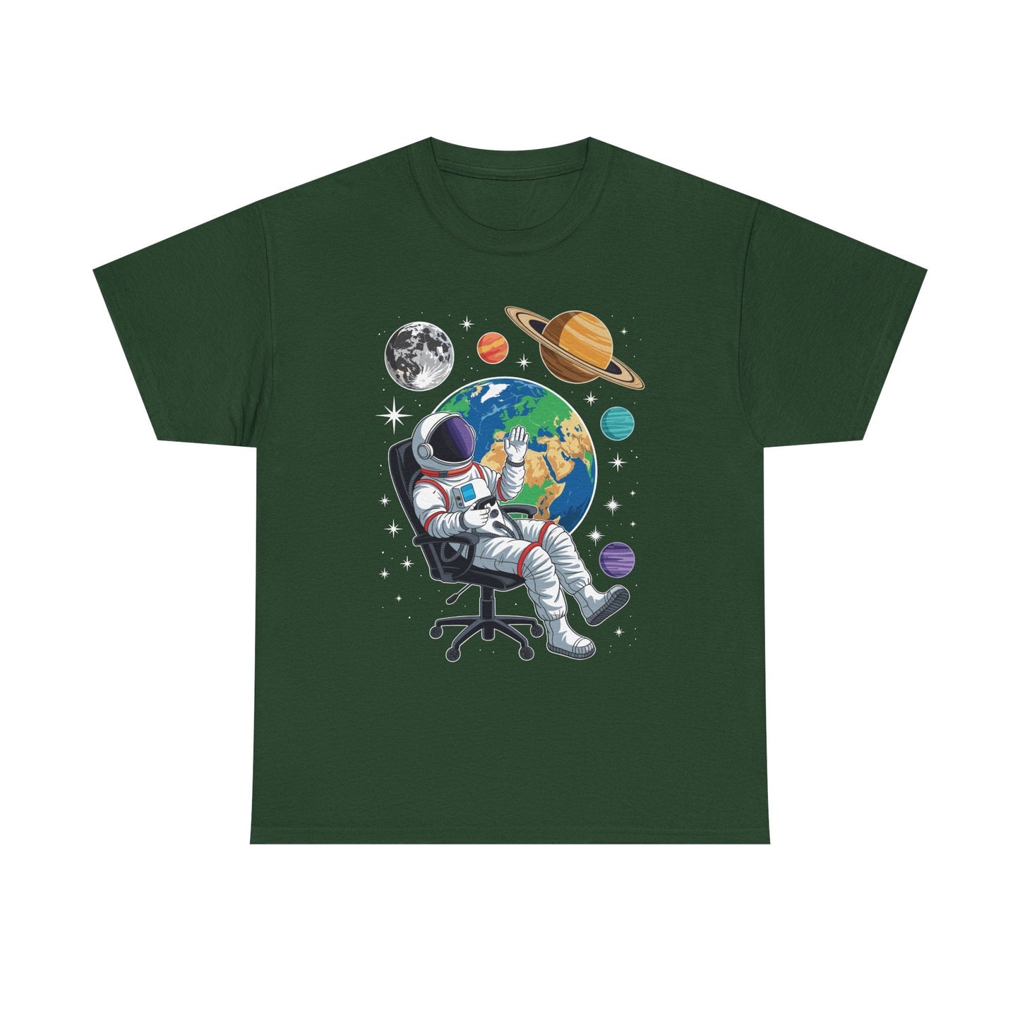Astronaut Gamer Space Gaming System Planets T-Shirt