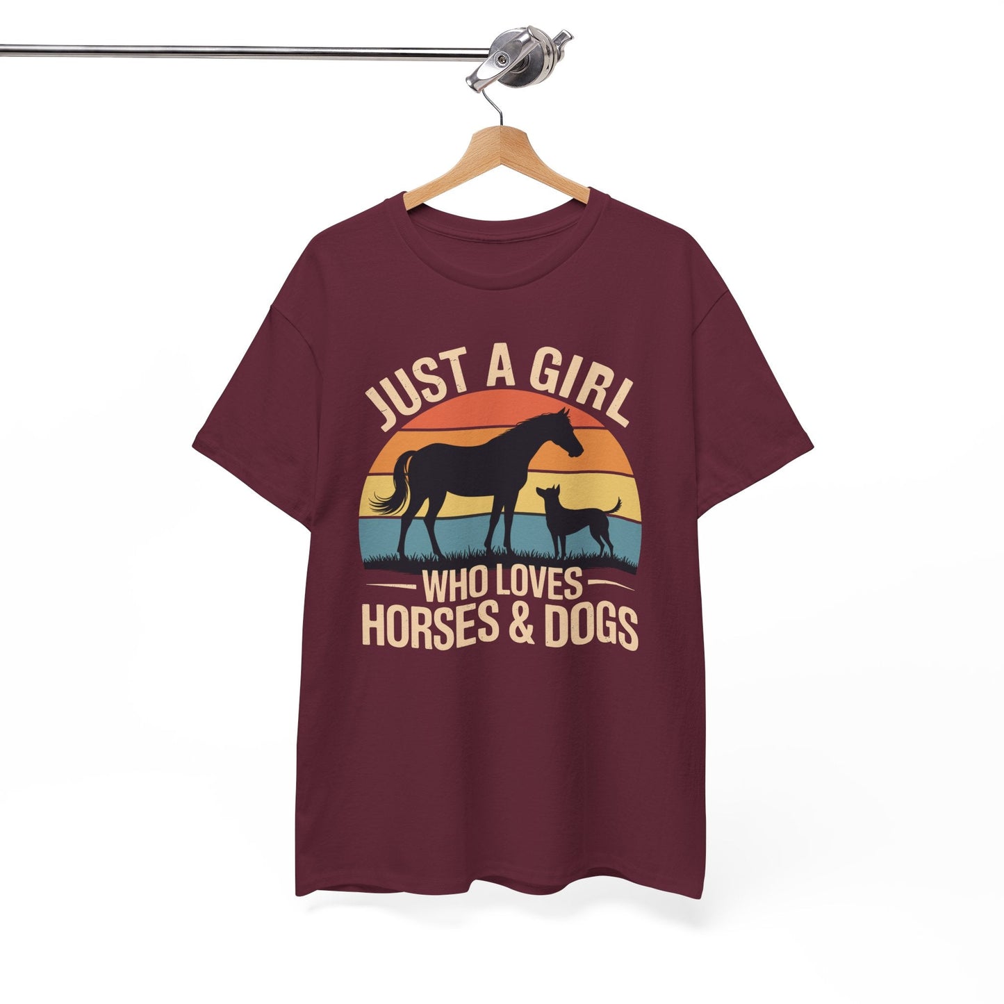Just A Girl Who Loves Horses and Dogs Women Girls T-Shirt