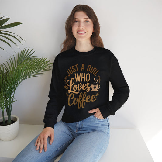 Just A Girl Who Loves Coffee Womens Coffee Lover Sweatshirt