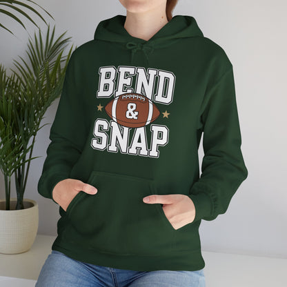 Funny Game Day Touchdown Season Cute Bend and Snap Football Hoodie