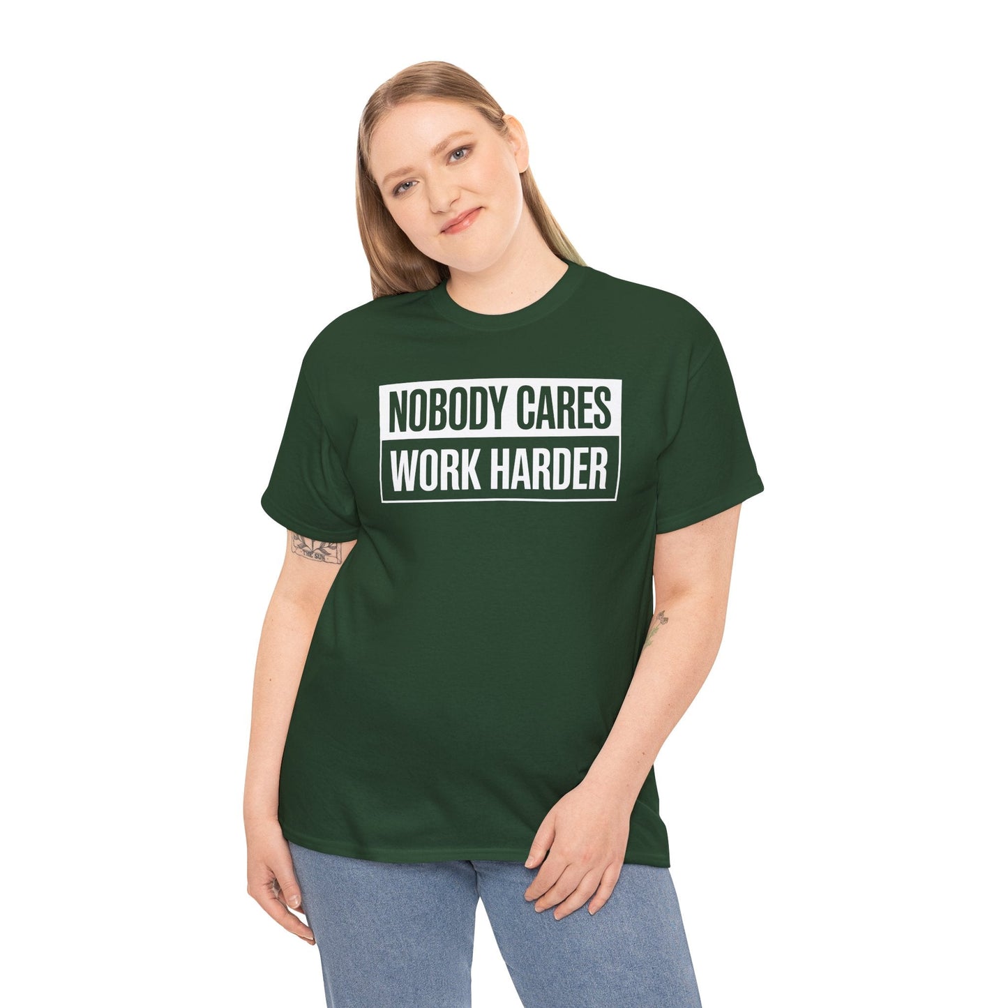 Nobody Cares Work Harder Fitness Workout Gym Gift T-Shirt