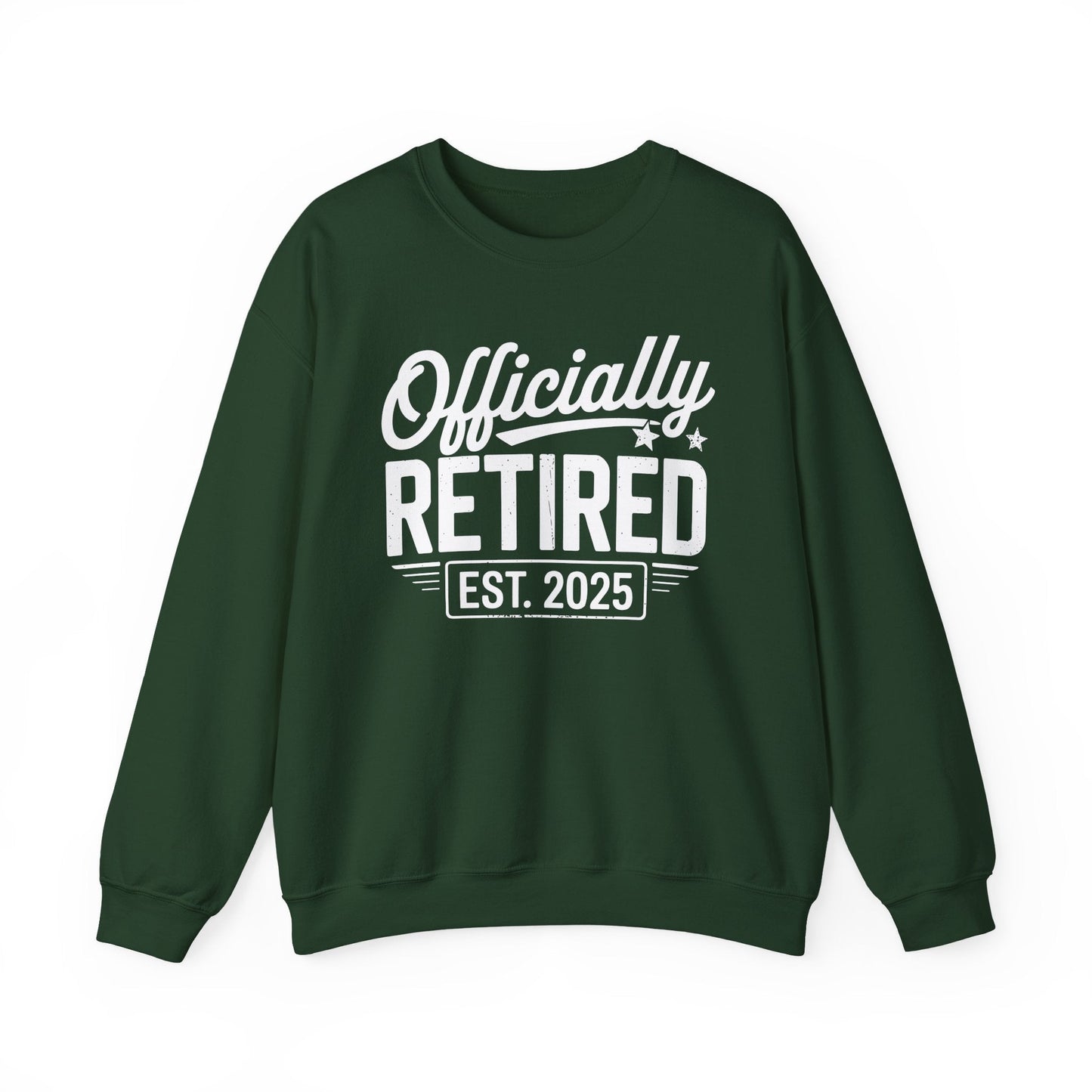 Funny Retirement 2025 Officially Retired Vintage Humor Sweatshirt
