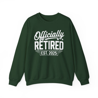 Funny Retirement 2025 Officially Retired Vintage Humor Sweatshirt