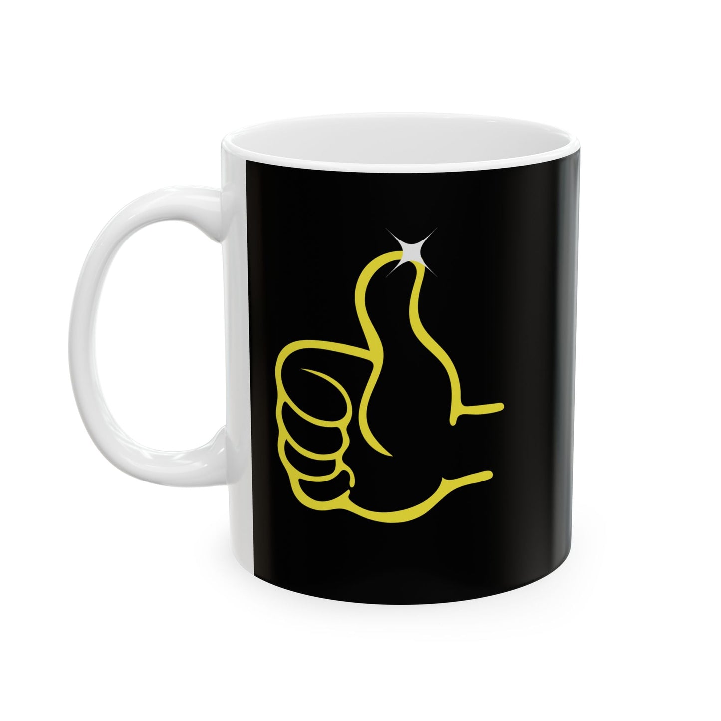 Funny Thumbs Up Emoji Graphic Mug Positive Vibes Coffee Mug