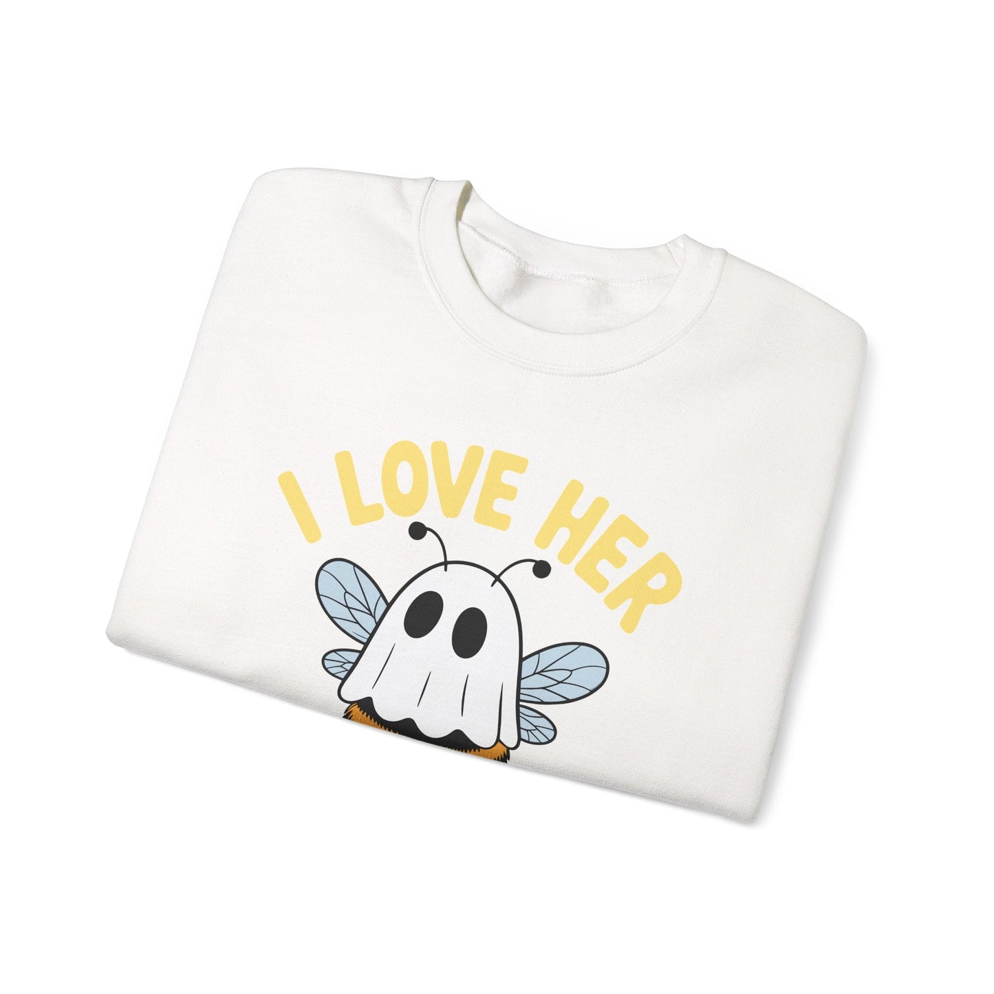 I Love Her Boo Bees Couples Halloween Adult Costume His Men Sweatshirt