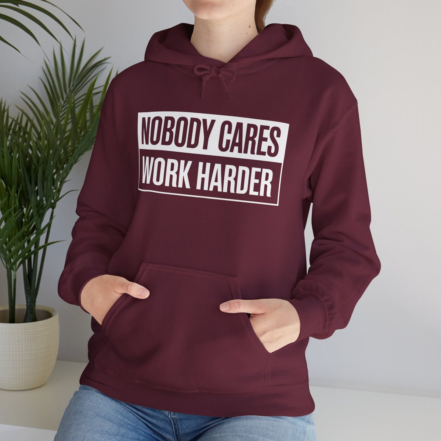 Nobody Cares Work Harder Fitness Workout Gym Gift Hoodie