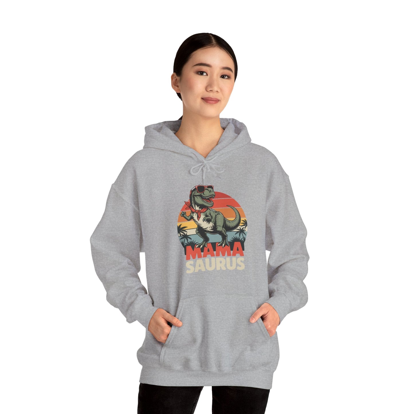 Mamasaurus T Rex Dinosaur Mama Saurus Family Matching Women Hoodie