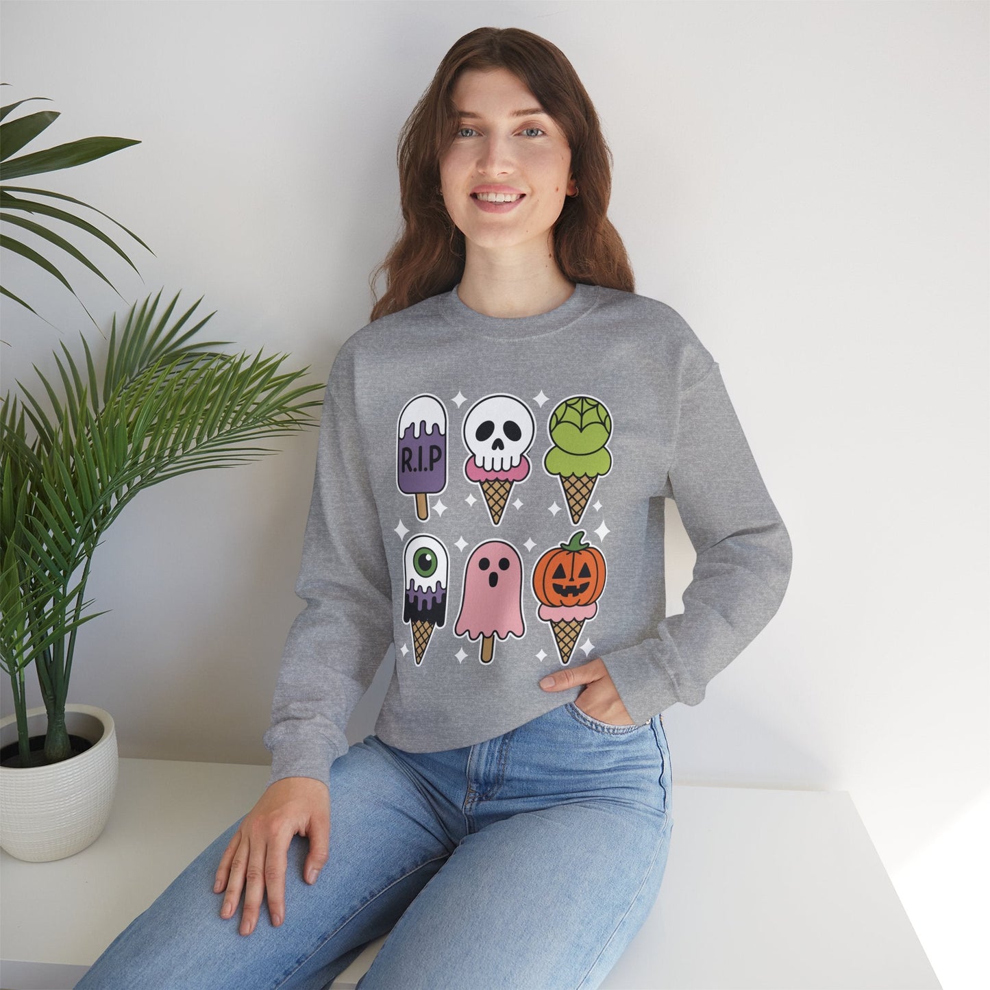 Horror Movie Summer Popsicle Halloween Ice Cream Summer-ween Sweatshirt for Men Women