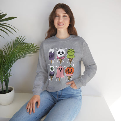 Horror Movie Summer Popsicle Halloween Ice Cream Summer-ween Sweatshirt for Men Women