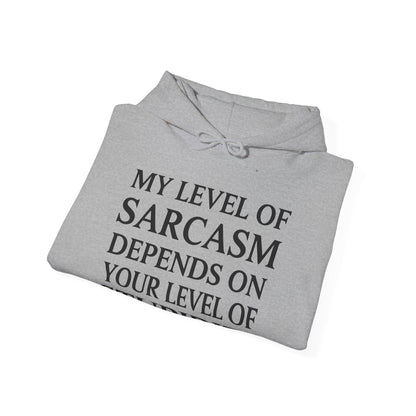 Funny Sarcastic Humor My Level of Sarcasm Sarcastic Quote Hoodie