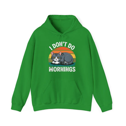 Funny Sleep Cat I Don't Do Morning Hoodie