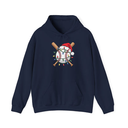 Santa Sports Design For Men Boys Christmas Baseball Player Hoodie