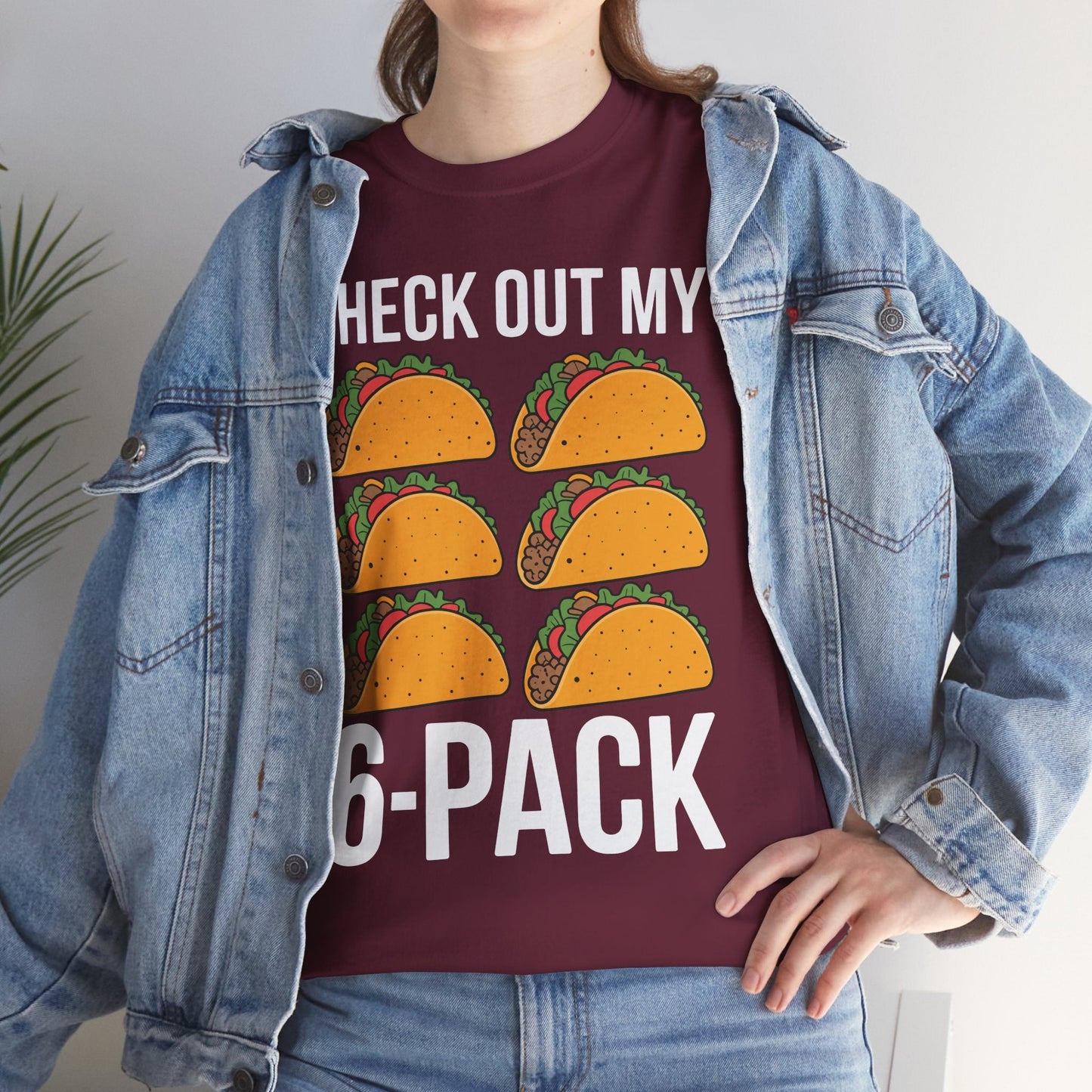Funny 6 Pack Fitness Taco Mexican Gym Top for Taco Lovers T-Shirt