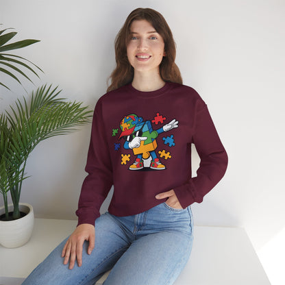 Dabbing Puzzle Autism Awareness Sweatshirt