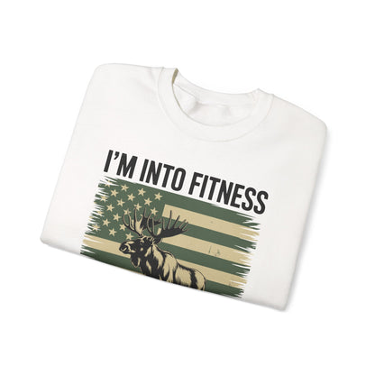 Hunting Im Into Fitness Fit Ness Deer Freezer Men Women Sweatshirt