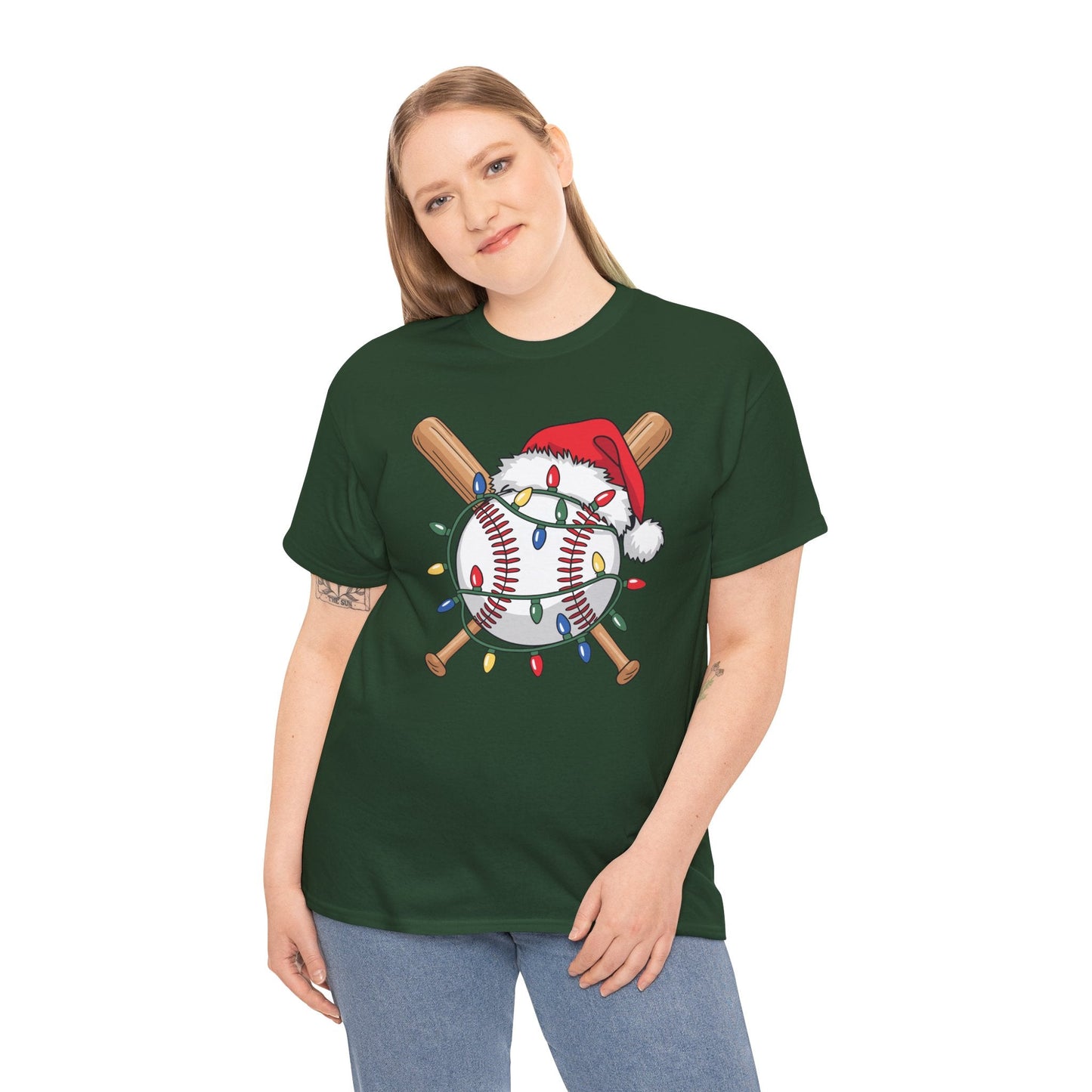 Santa Sports Design For Men Boys Christmas Baseball Player T-Shirt