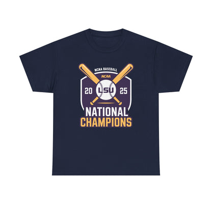 LSU Baseball 2025 National Champions Logo T-Shirt