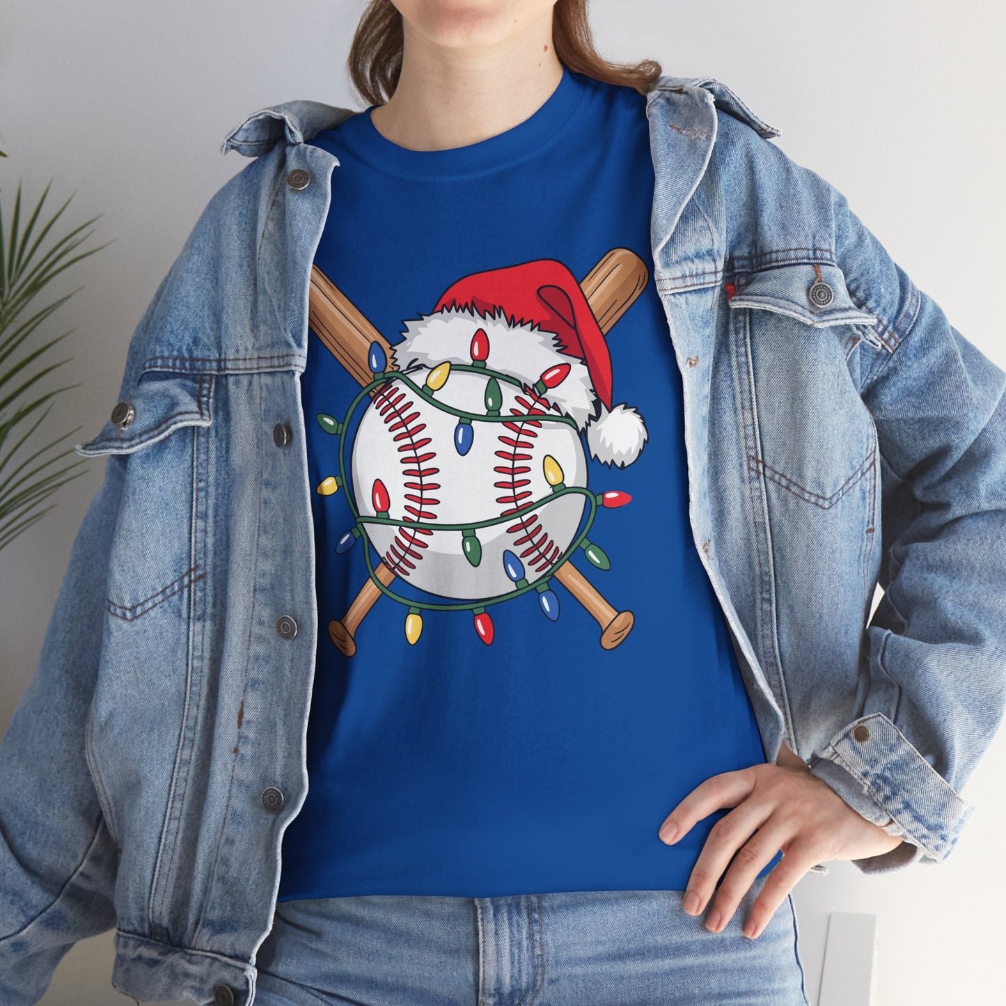 Santa Sports Design For Men Boys Christmas Baseball Player T-Shirt