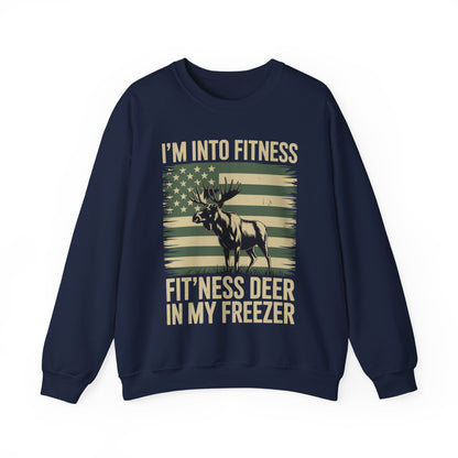 Hunting Im Into Fitness Fit Ness Deer Freezer Men Women Sweatshirt