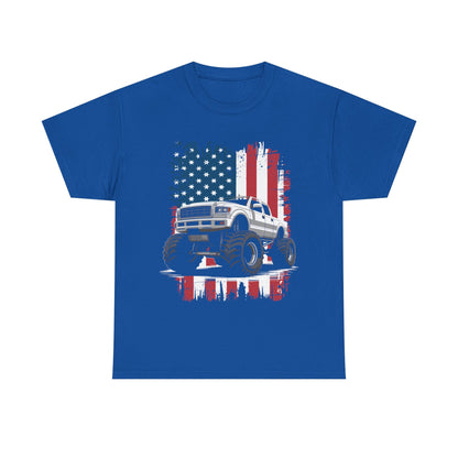 Monster Truck USA Flag American T-Shirt