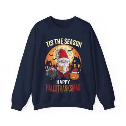 Happy Hallothanksmas Halloween Thanksgiving Merry Christmas Sweatshirt