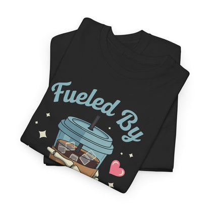 Fueled by Iced Coffee and Anxiety Funny Coffee Lover T-Shirt
