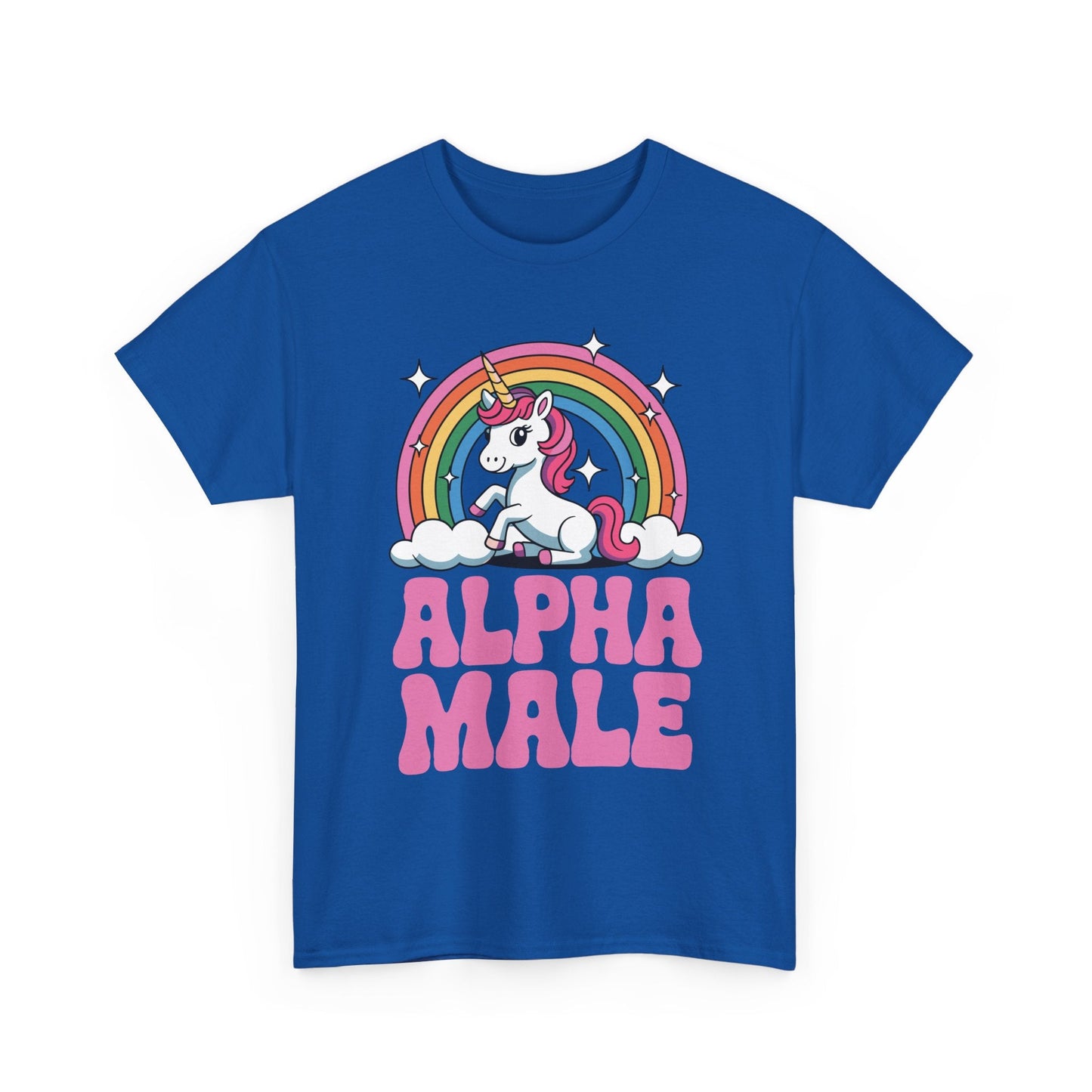 Funny Alpha Male Unicorn Sarcastic Ironic Weird Y2K Humor T-Shirt