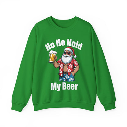 Funny Santa With Sunglasses And Beer Christmas in July Sweatshirt