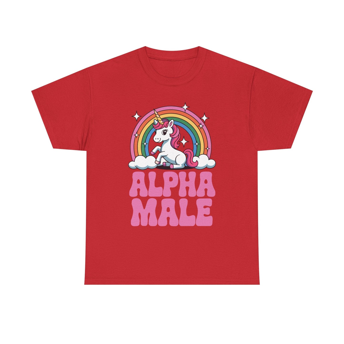 Funny Alpha Male Unicorn Sarcastic Ironic Weird Y2K Humor T-Shirt