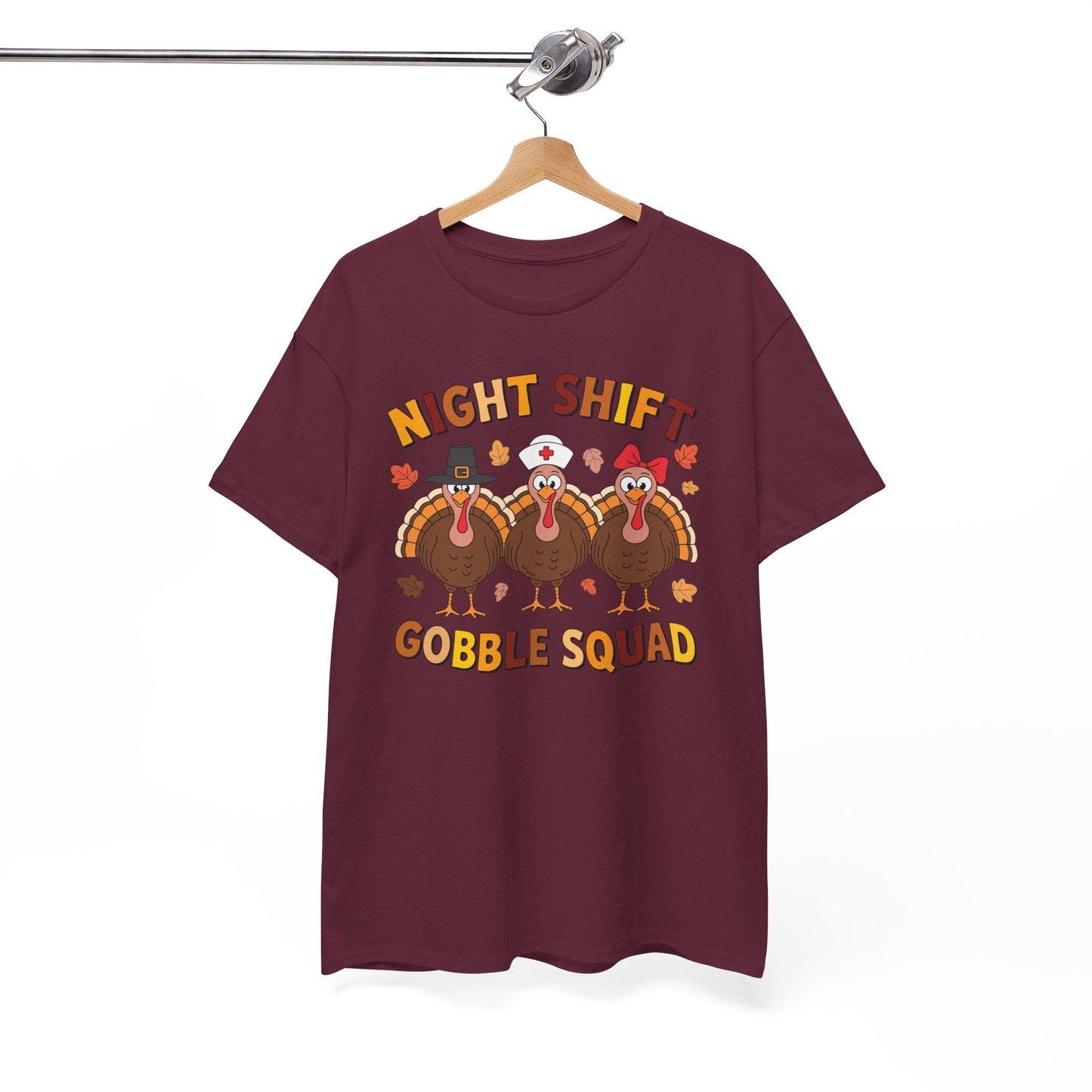 Night Shift Gobble Squad Night Worker Staff Thanksgiving T-Shirt