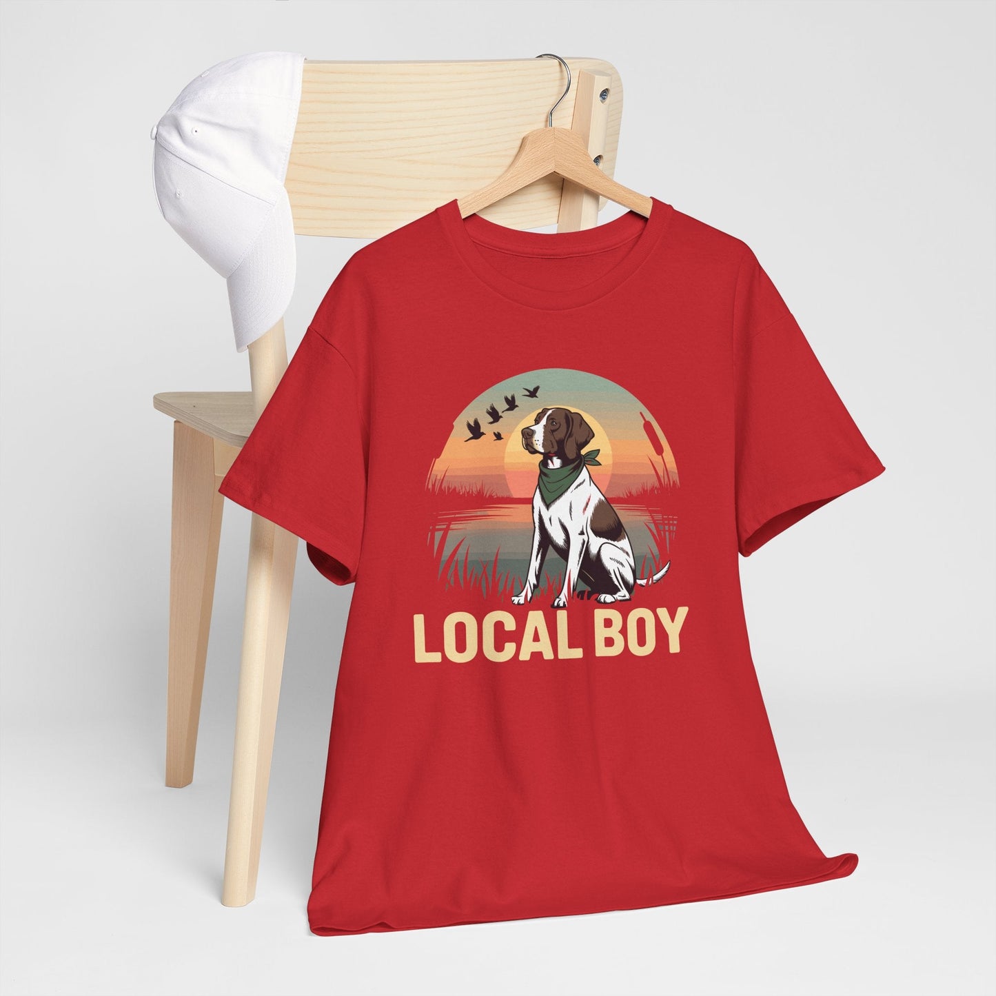 Local Boy Hunting Dog Vintage Sunset Hunting Season T-Shirt