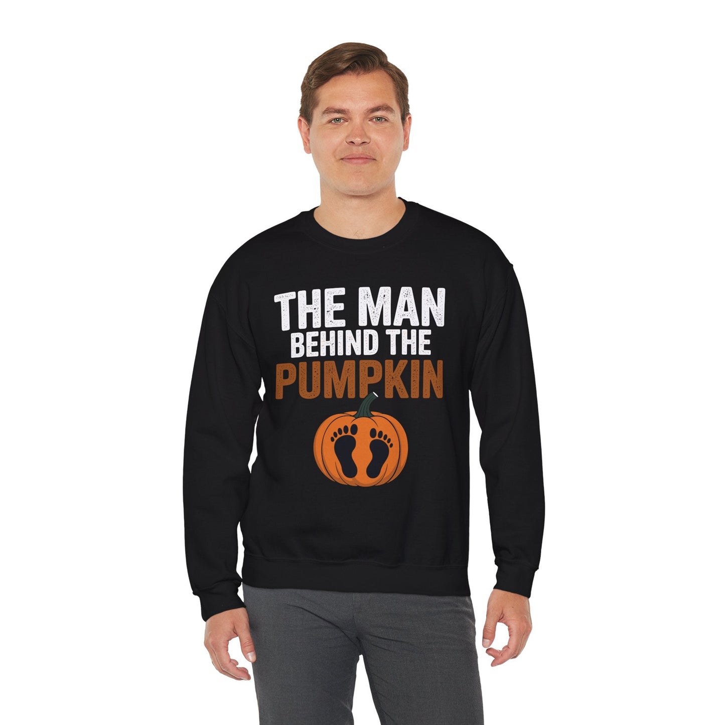 Pregnant Thanksgiving Costume for Dad Expecting Lil Pumpkin Sweatshirt