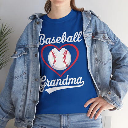 Baseball Grandma Shirt Women Baseball Heart Mothers Day T-Shirt