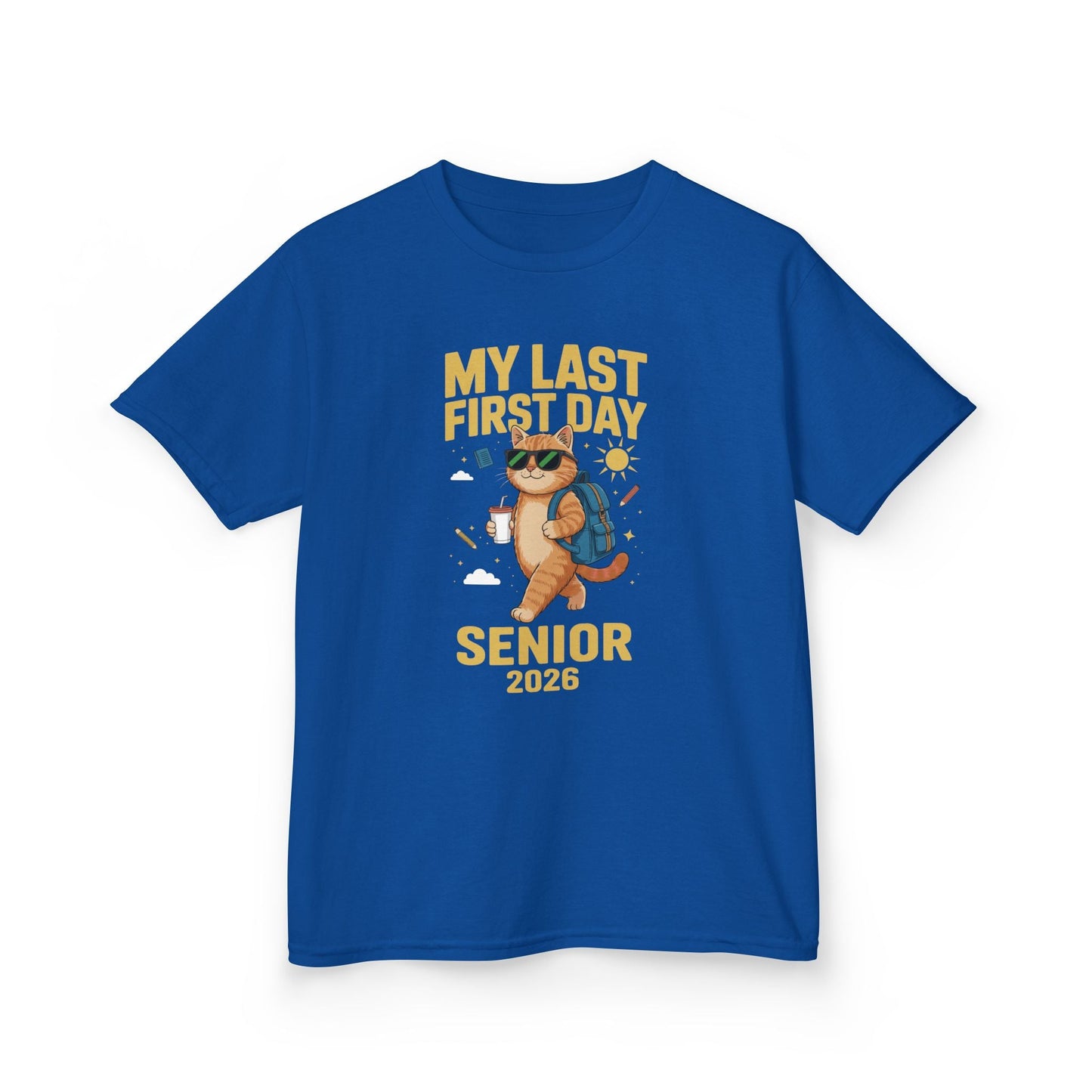 My Last First Day Senior 2026 Cat Back to School Cool Class T-Shirt