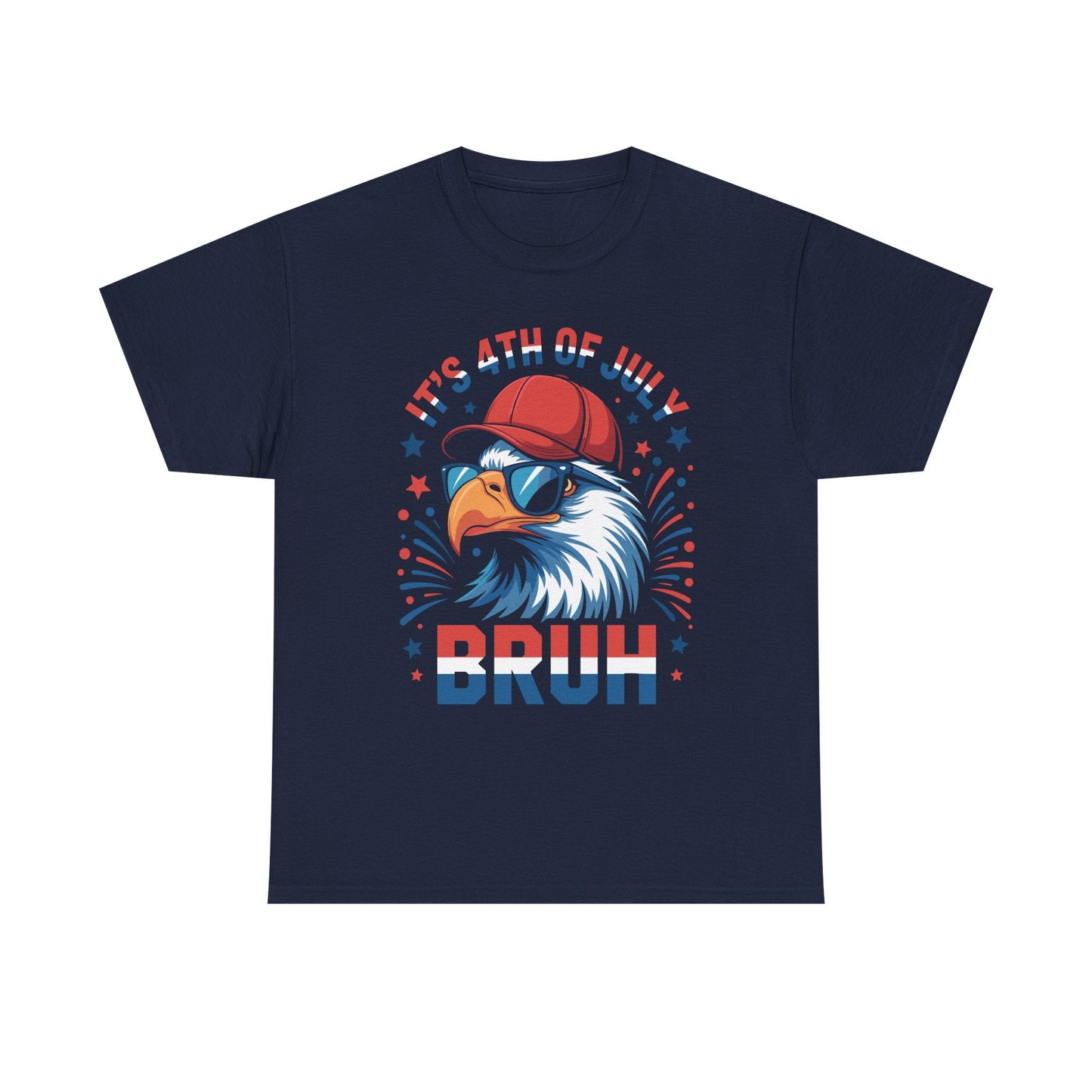 Bruh 4th Of July Boys Kids Fourth Of July Bald Eagle T-Shirt