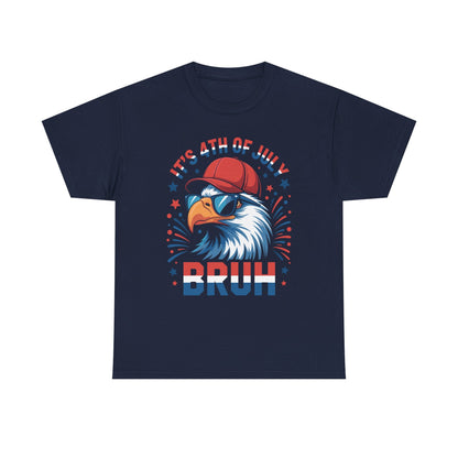 Bruh 4th Of July Boys Kids Fourth Of July Bald Eagle T-Shirt