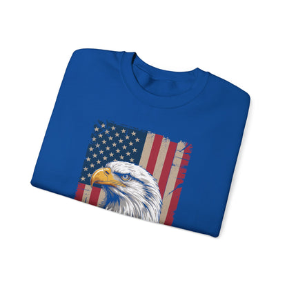 American Flag Bald Eagle Patriotic Red White Blue Sweatshirt