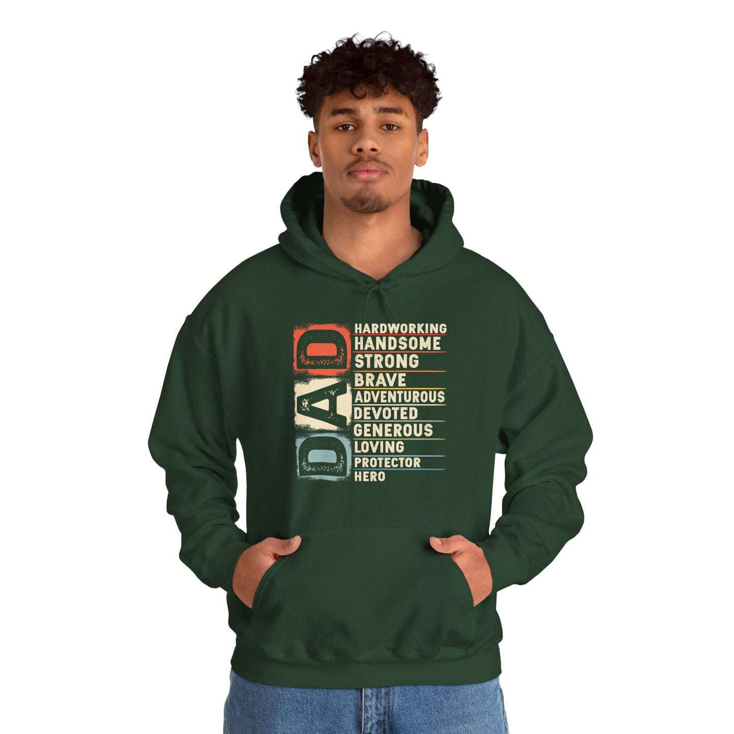 Vintage Funny Definition of Dad Retro Meme Joke Father's Day Hoodie