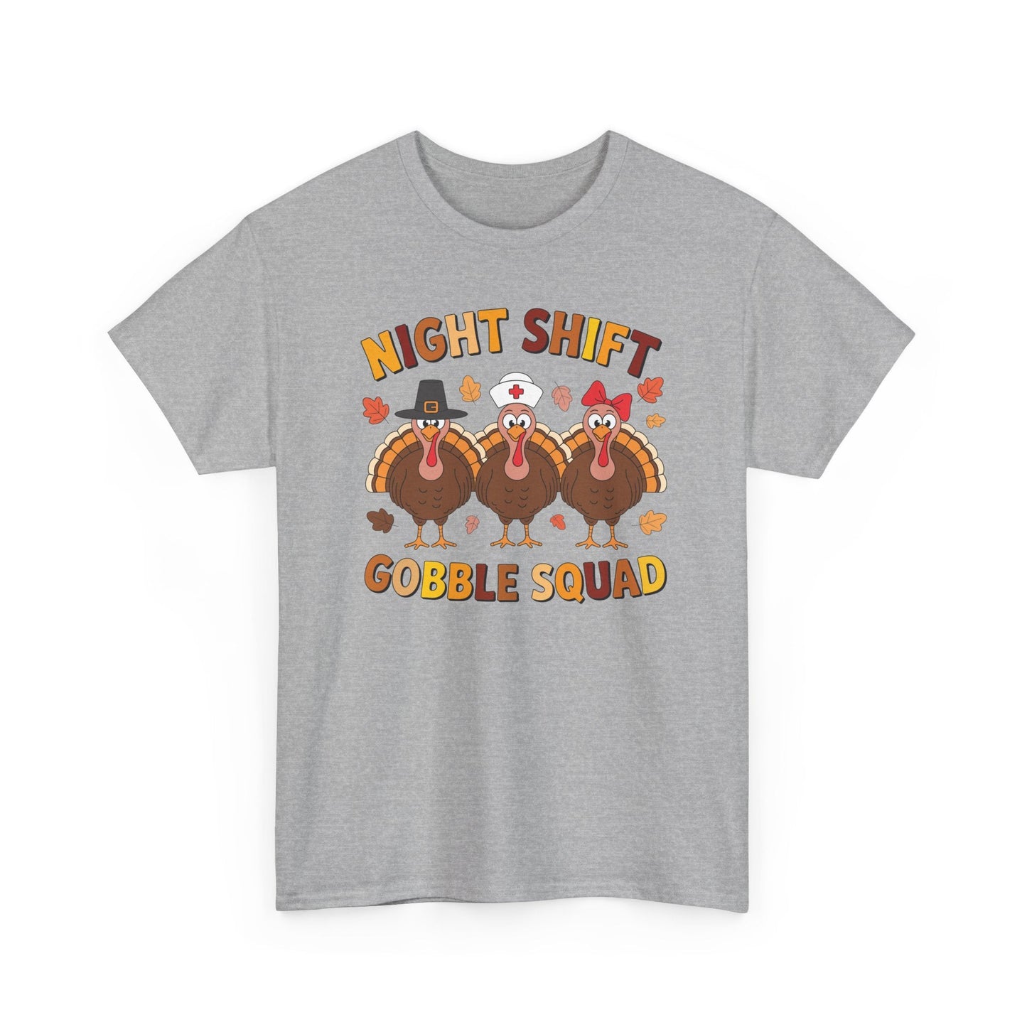 Night Shift Gobble Squad Night Worker Staff Thanksgiving T-Shirt