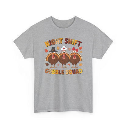Night Shift Gobble Squad Night Worker Staff Thanksgiving T-Shirt