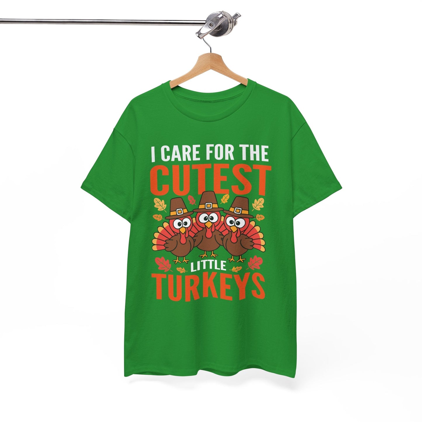 Care For Little Turkeys Nurse Fall Thanksgiving Scrub Top T-Shirt