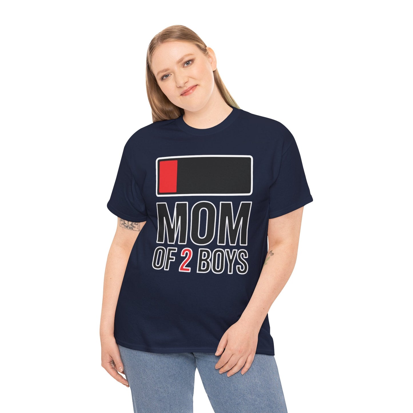 Mom of 2 Boys Gift from Son Mothers Day Birthday Women T-Shirt