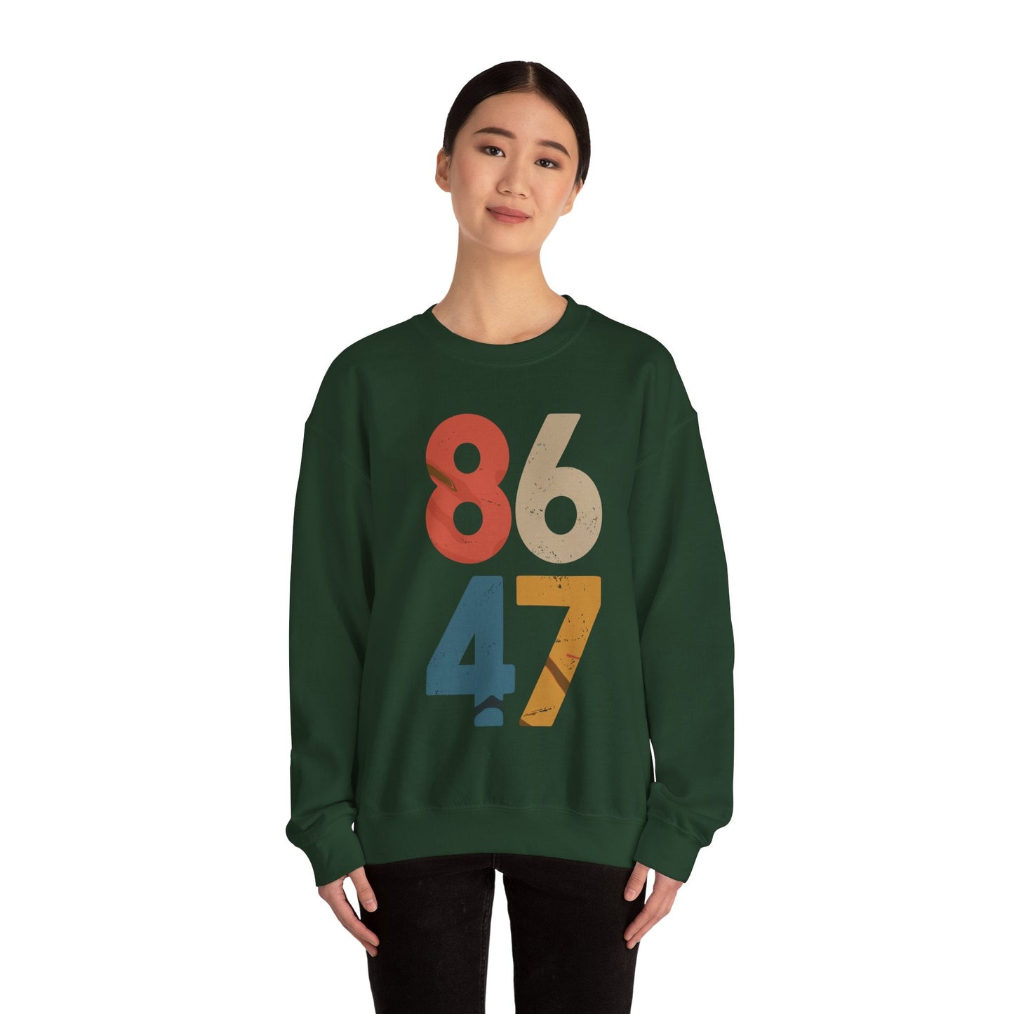 Classic Vintage 80s Style 86 47 Anti Trump Sweatshirt
