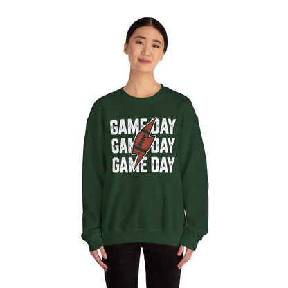 Vintage Game Day Football Lightning Bolt Funny Team Sport Sweatshirt