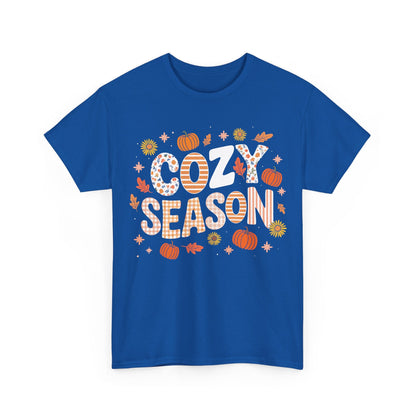 Cozy Season Autumn Fall Vibes Halloween Thanksgiving Pumpkin T-Shirt